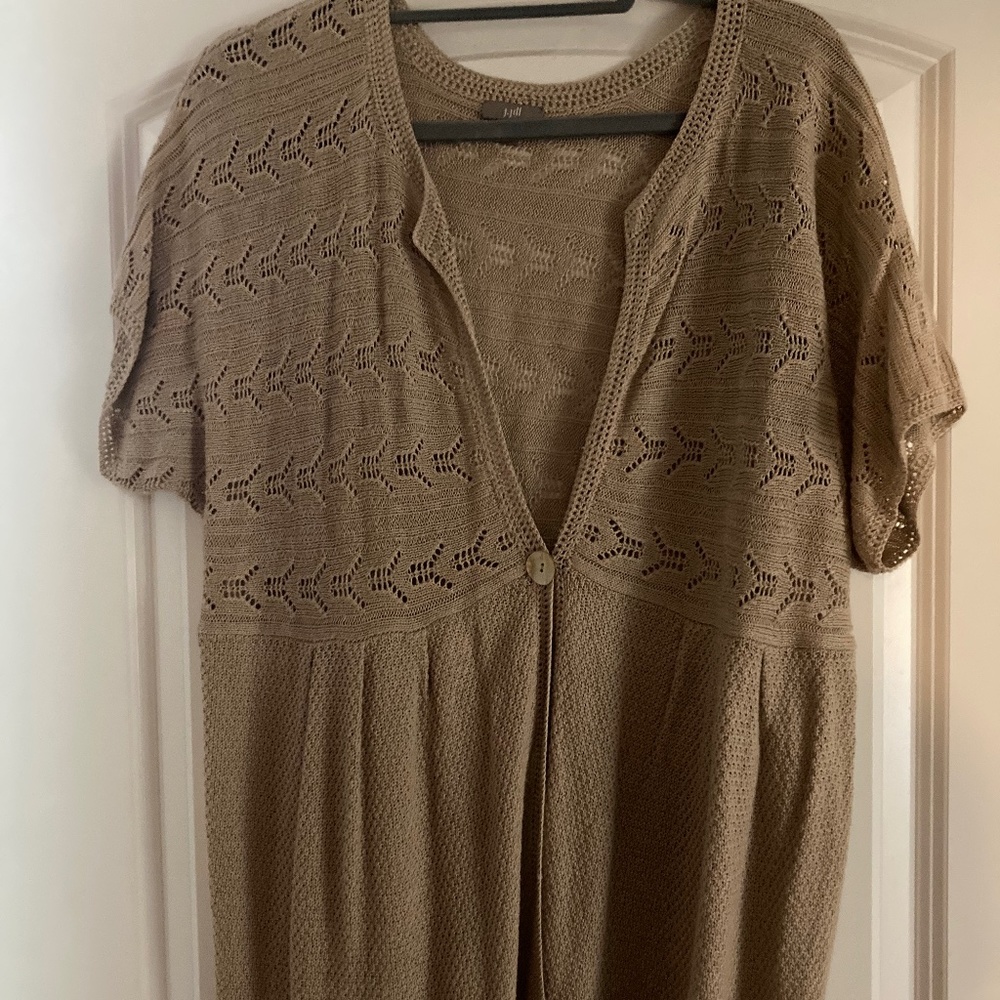 J. Jill XL Sweater Cardigan Tan